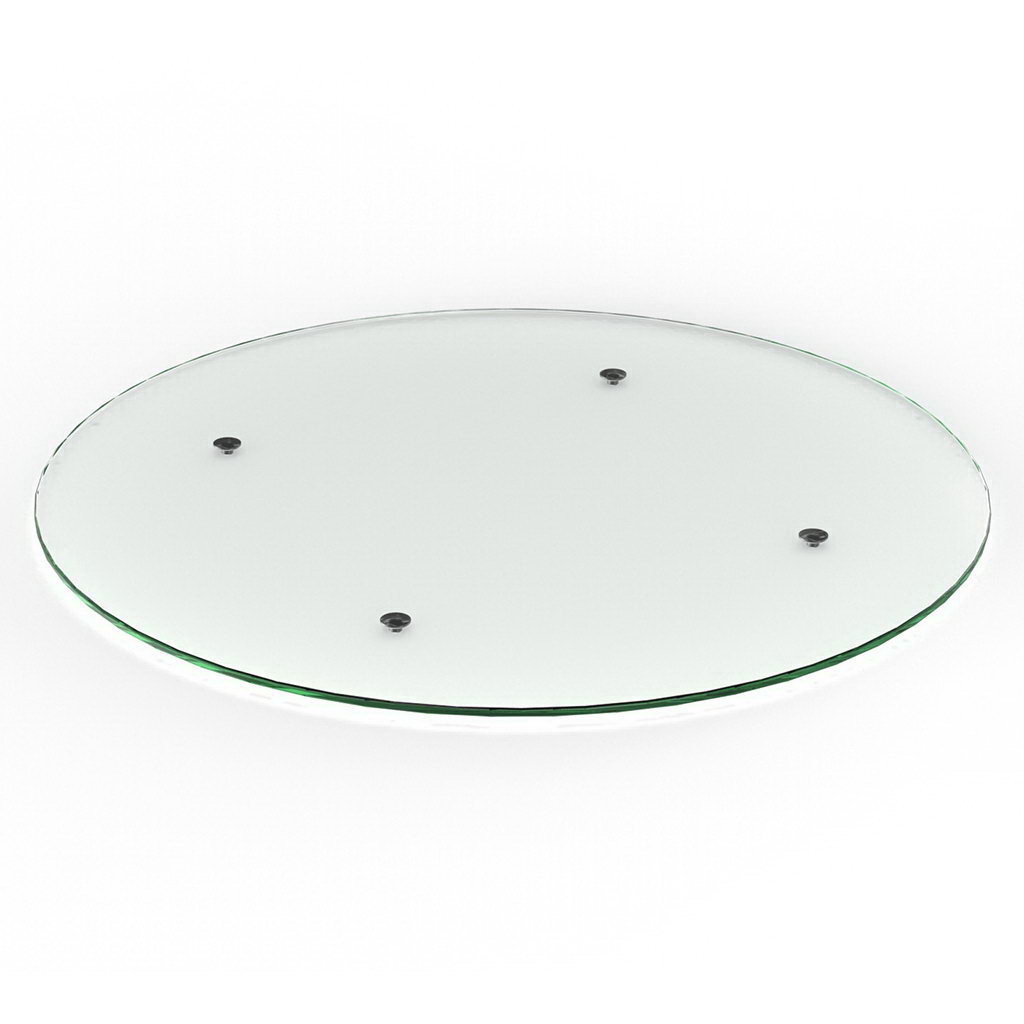 Craster Rise 700 Clear Glass Round Table Top Clear Glass 990ø × 22 mm 
39ø × 0.9”