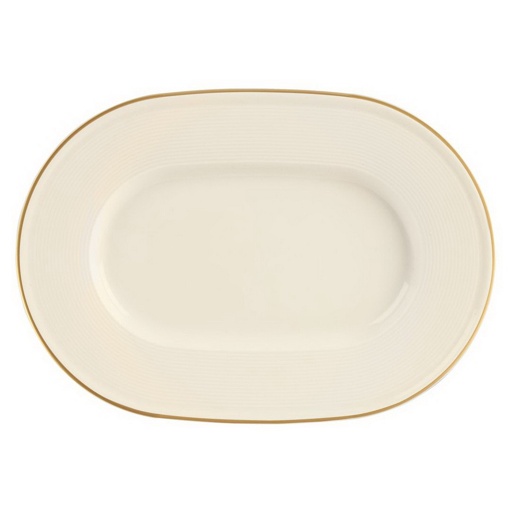 DPS Line Gold Band Oval Plate 31cm