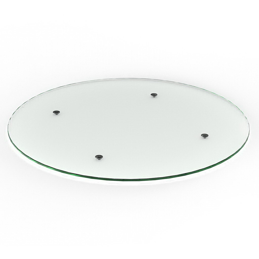 Craster Rise 800 Clear Glass Round Table Top Clear Glass 1130ø × 22 mm  
44.5ø × 0.9”