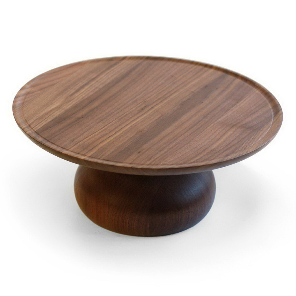 Craster  Medium Walnut Cake Stand Walnut, 
Matt Lacquer 320ø × 136 mm