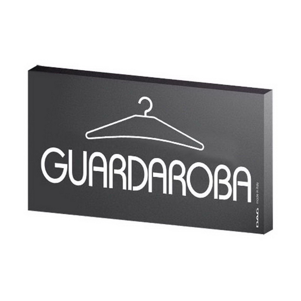 sign GUARDAROBA 8x15 cm for the wall