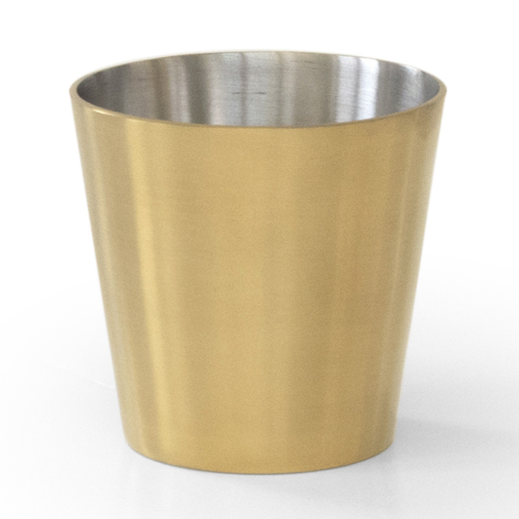 Craster  Medium Brass Chip Pot Brass PVD 
and Stainless Steel 85ø × 85 mm