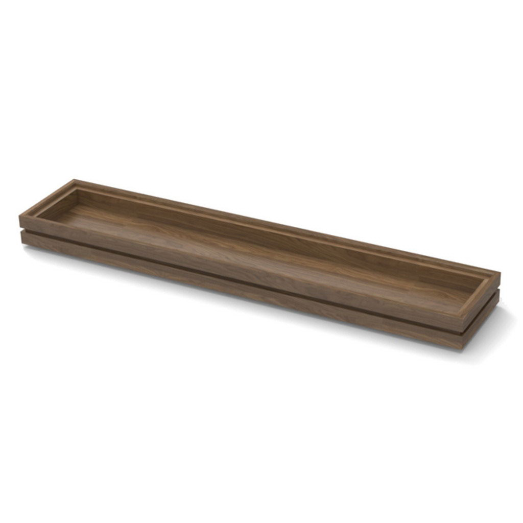 Craster Flow Walnut 3.9 Tray Walnut, Lacquered 530 × 108 × 40 mm