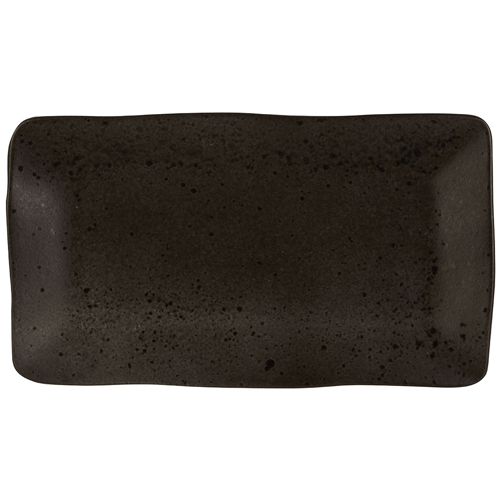 DPS Black Ironstone Rectangular Plate 27.5 x 15.5cm