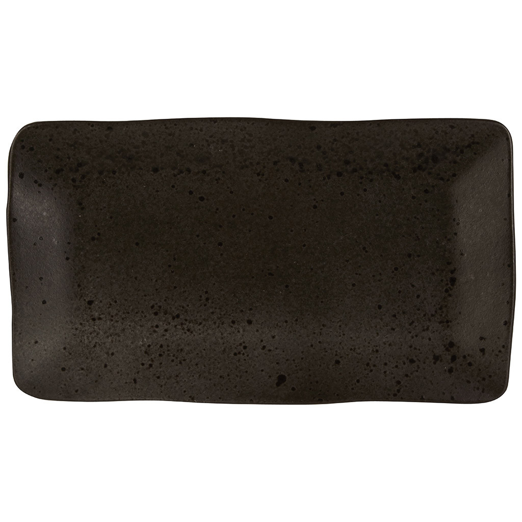 DPS Rustico Black Ironstone obdélníkový talíř 27.5x15.5cm