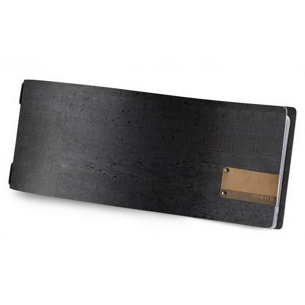 DAG style Menu 31,7x12,6 cm (CLUB HORIZONTAL) PATCH štítek "menu" CORK BLACK
