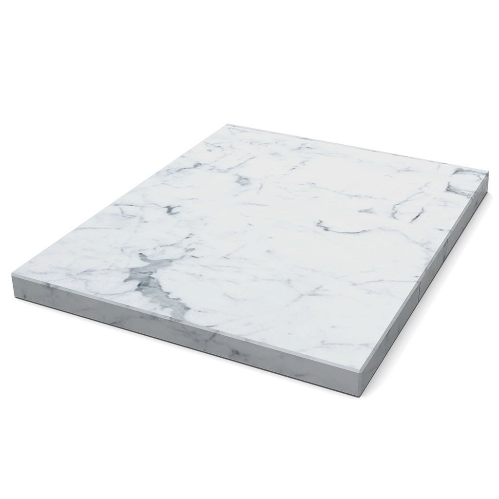 Craster Flow White Marble 1.2 Plinth