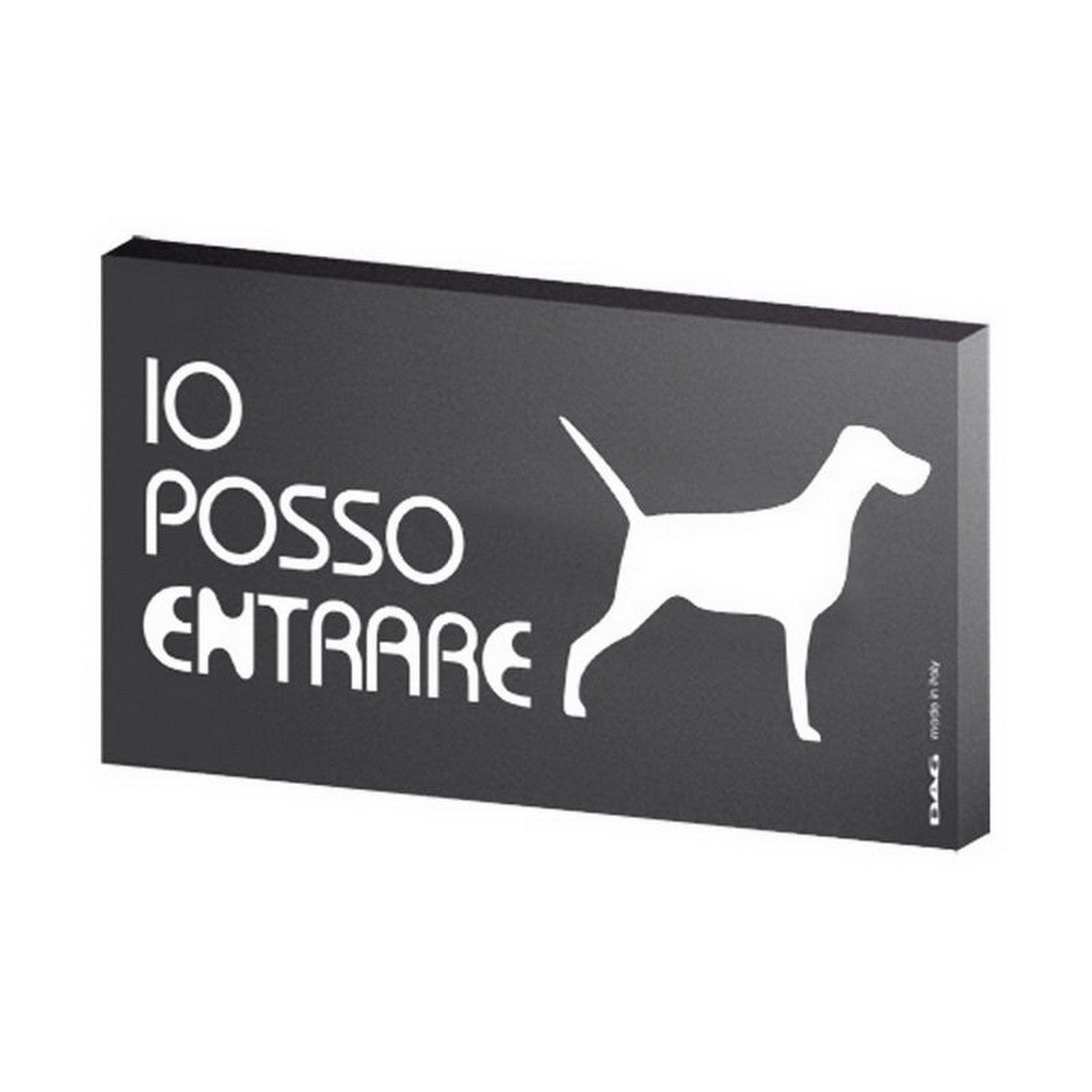 DAG style sign ACCESSO CANI 8x15 cm for the wall