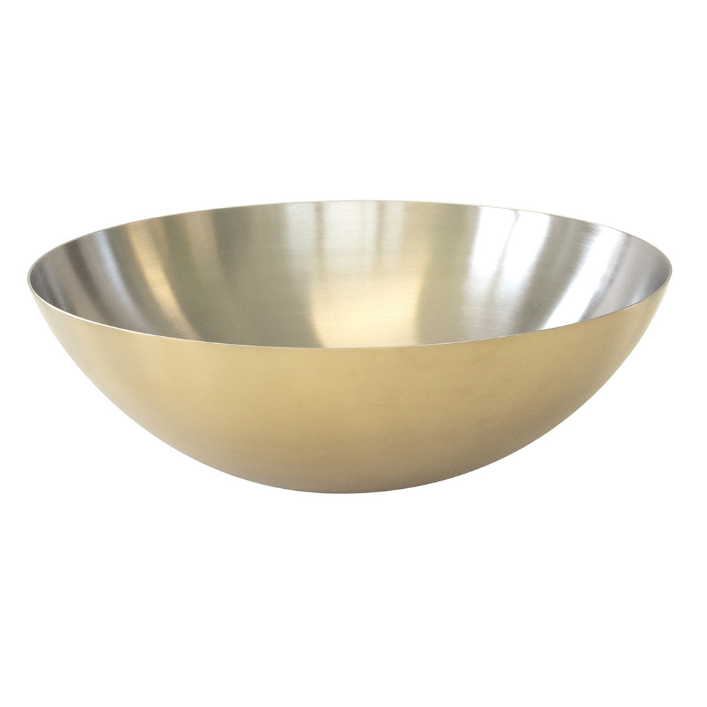 Craster Tilt Medium Brass Bowl Brass PVD 
and Stainless Steel 250ø × 85 mm