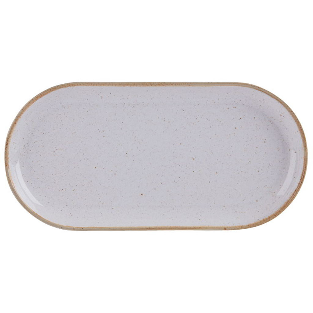 DPS Stone Narrow Oval Plate 32x20cm/12.5x8"