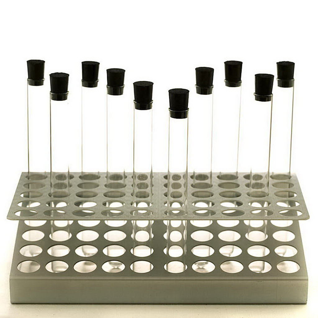 Aluminium test tubes display 25 holes (max Ø 1,6)