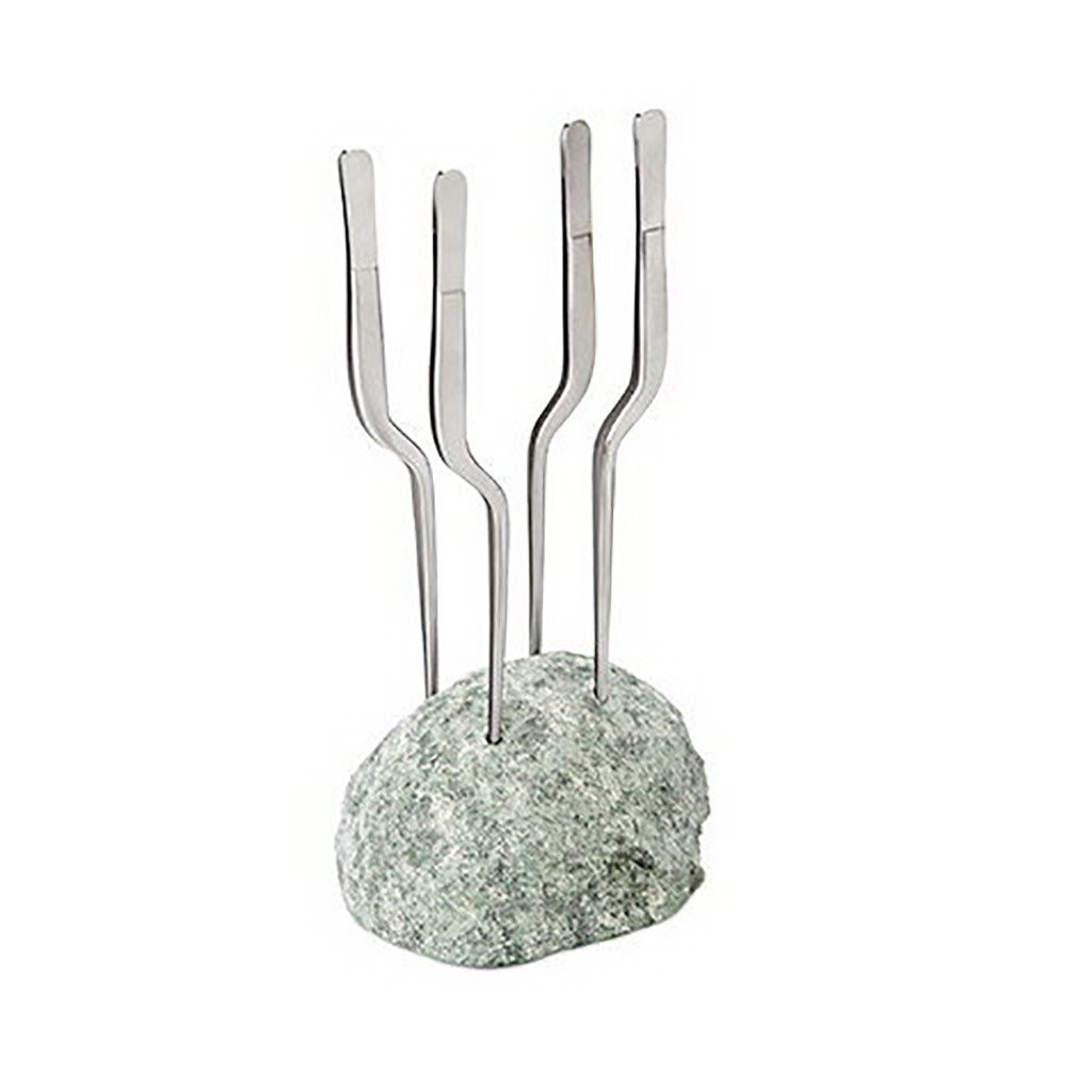 Green Rock Skewer Support  4 holes