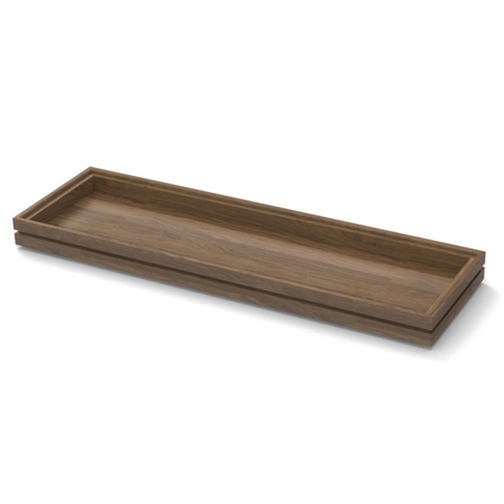 Craster Flow Walnut 2.4 Tray Walnut, Lacquered 530 × 162.5 × 40 mm