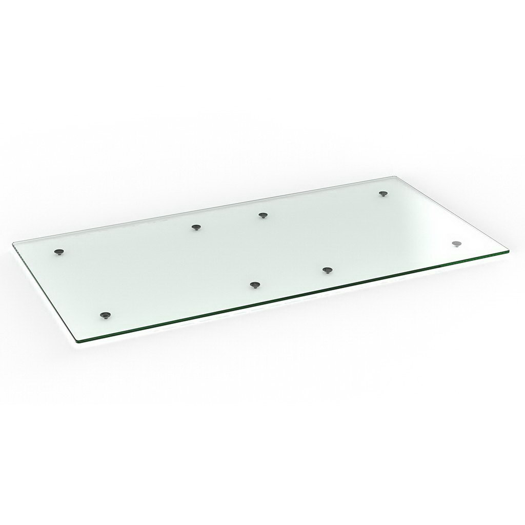 Craster Rise 800 Clear Glass Rectangle Table Top Clear Glass 800 × 1600 × 22 mm 
31.5 × 63 × 0.9”