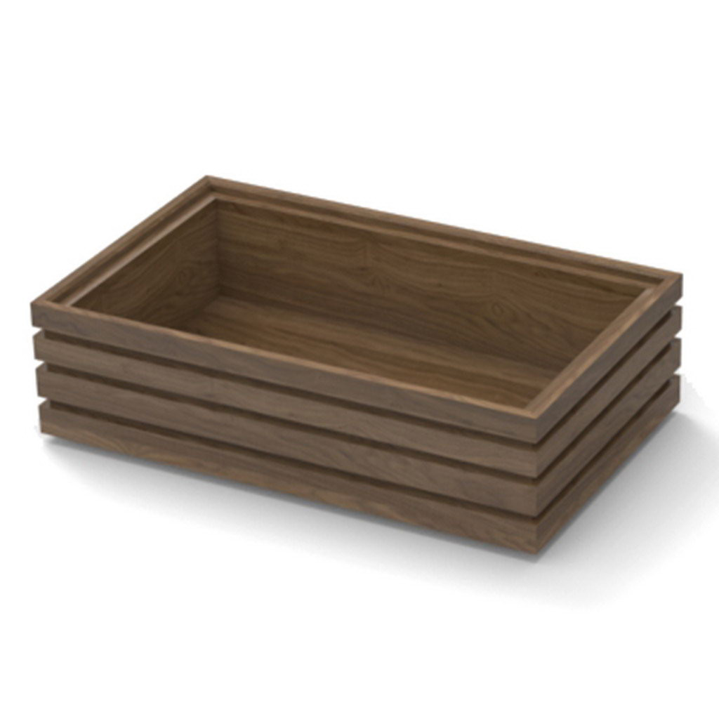 Craster Flow Tall Walnut 1.4 Tray Walnut, Lacquered 265 × 162.5 × 75 mm