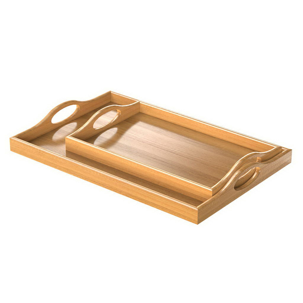 Craster  Large Walnut Classic Butler Tray Walnut 610 × 405 × 69 mm