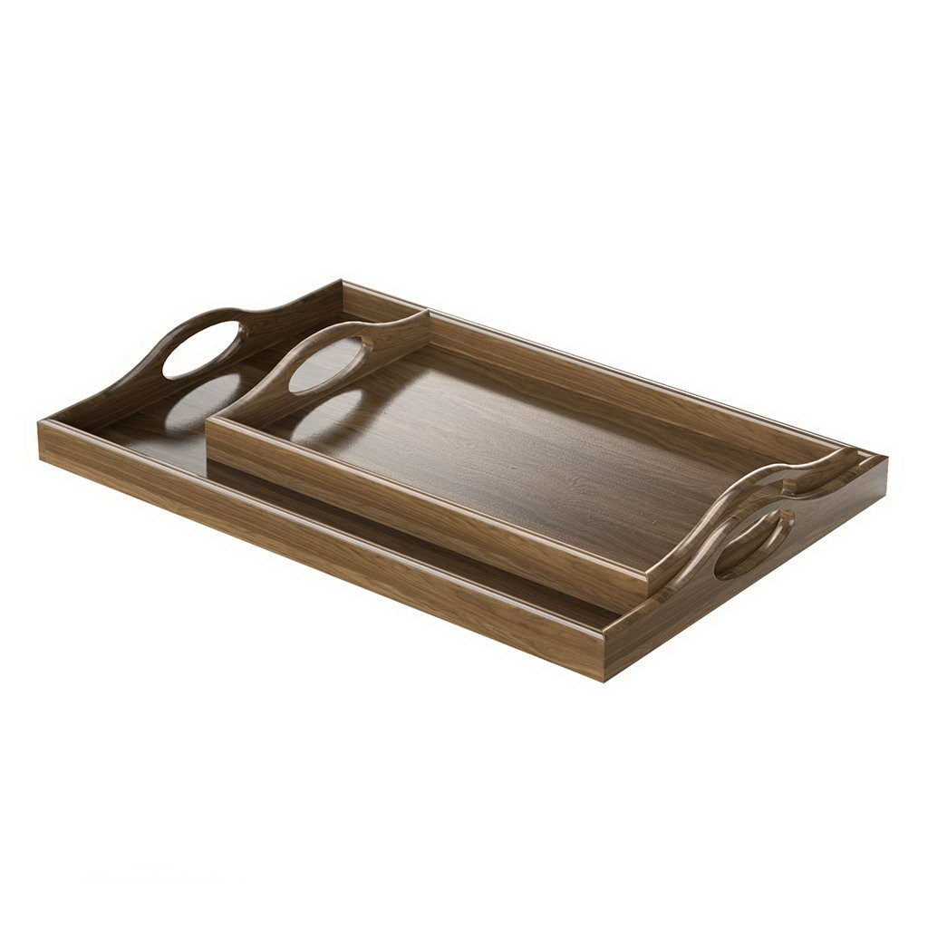 Craster  Large Walnut Classic Butler Tray Walnut 610 × 405 × 69 mm