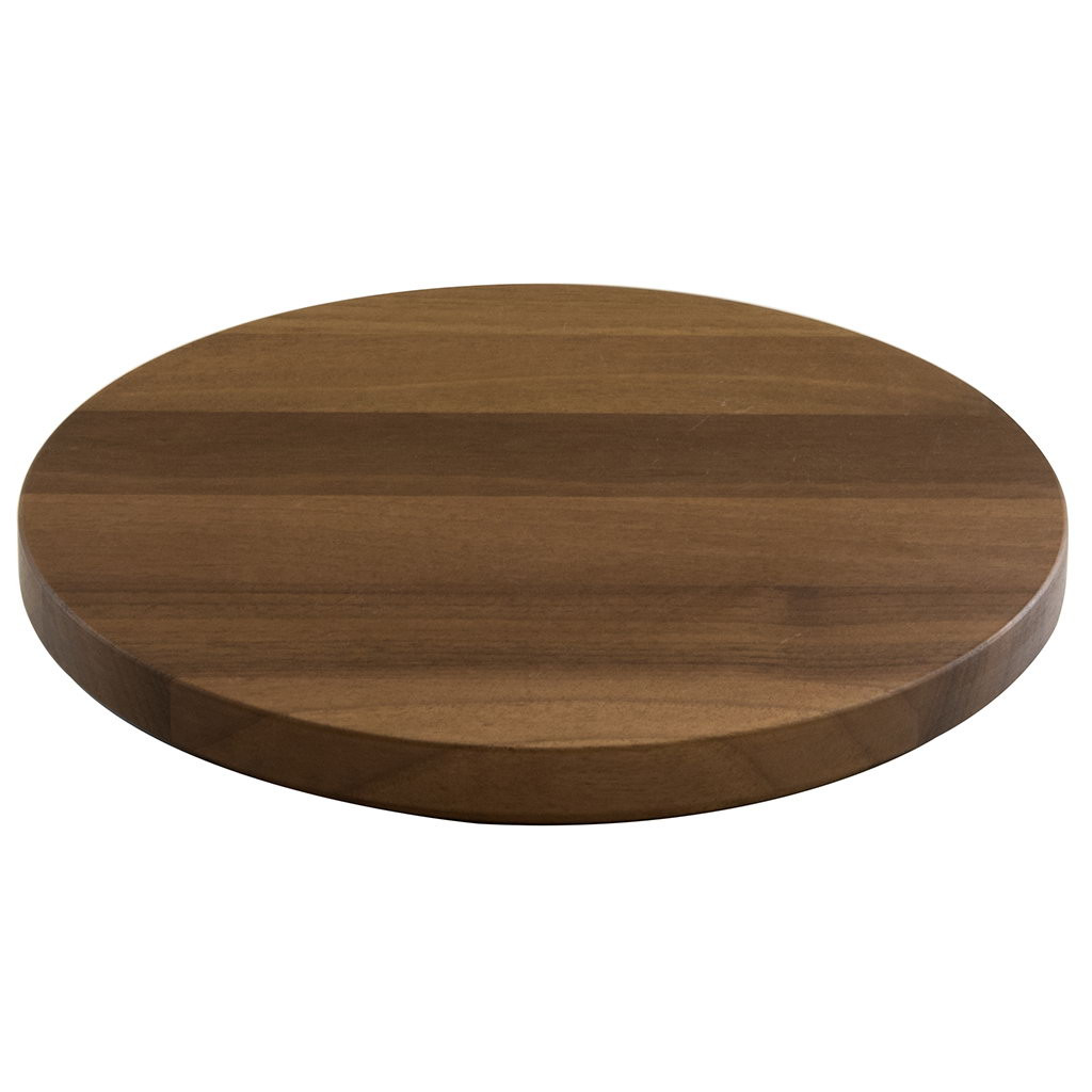 Craster Tilt Round Walnut Plinth Walnut, Oiled 218ø × 25 mm