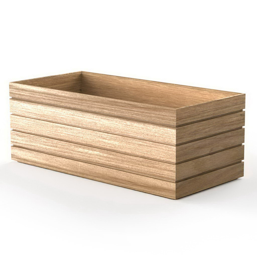 Craster Flow Tall Oak Trough Tray Oak, Matt Lacquer 530 × 250 × 200 mm