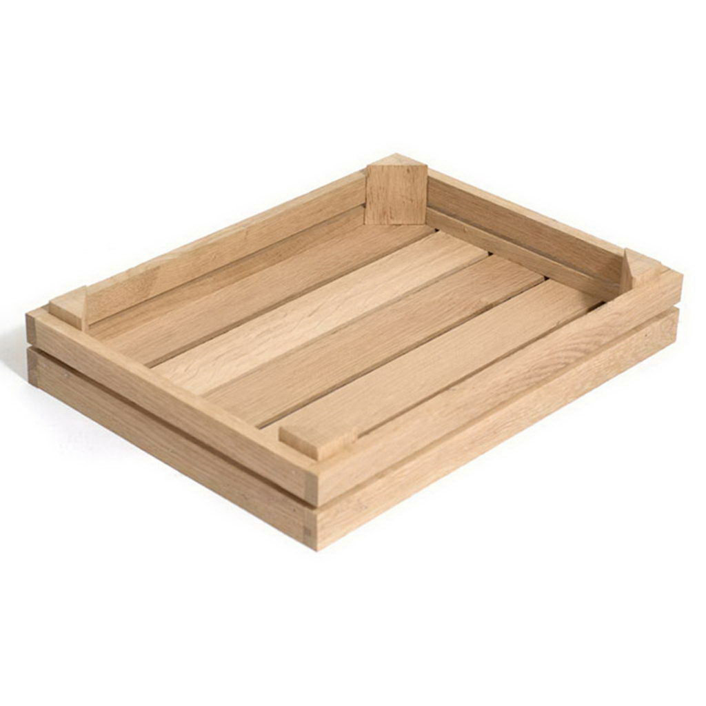 Craster Rustic Medium Oak Deli Style Tray Oak, Unoiled 400 × 300 × 60 mm