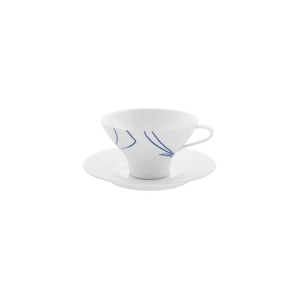 Hering Berlin Granat coffee/tea cup with saucer Ø110 h80 170ml,Ø160 h21