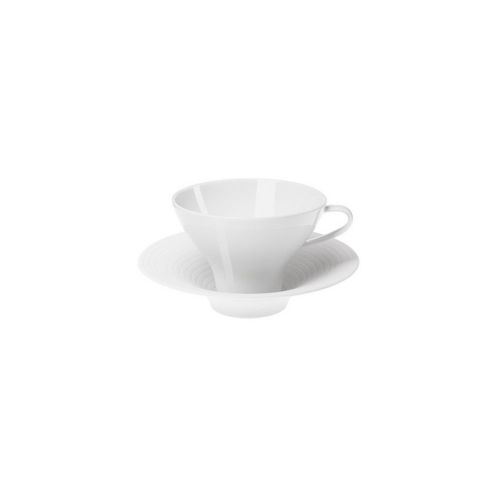 Hering Berlin Pulse coffee/tea cup with saucer Ø110 h80 170ml,Ø165 h40