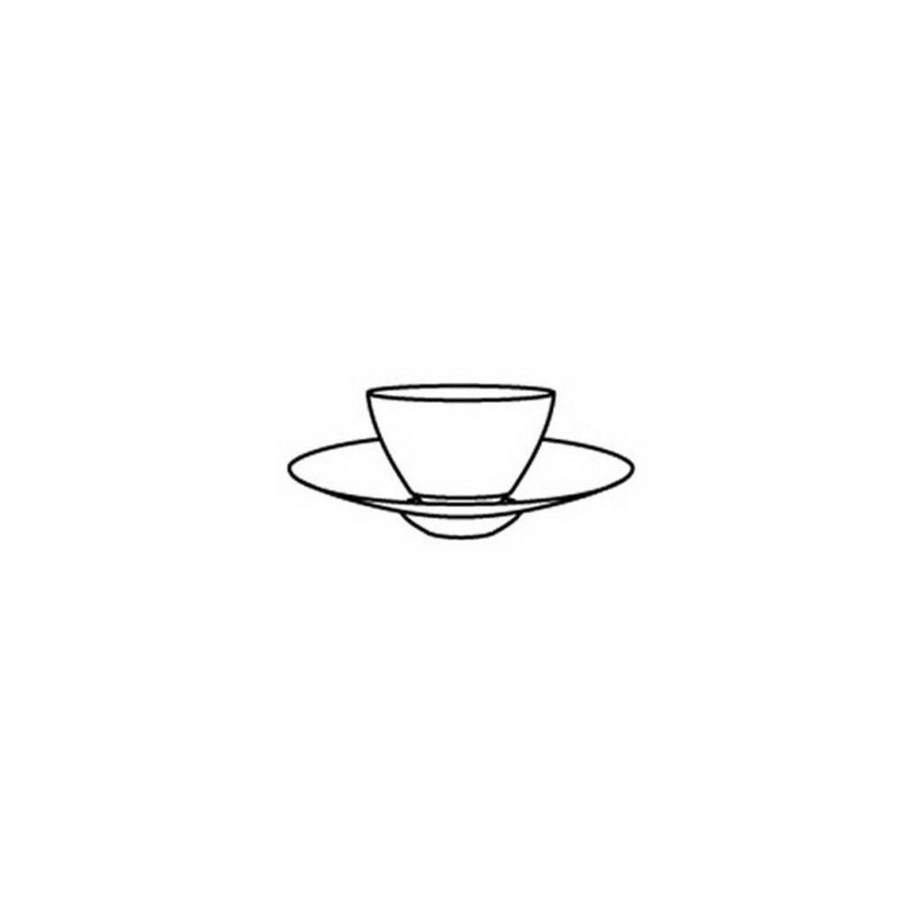 Hering Berlin Granat espresso bowl and saucer Ø75 h60 70ml,Ø150 h35