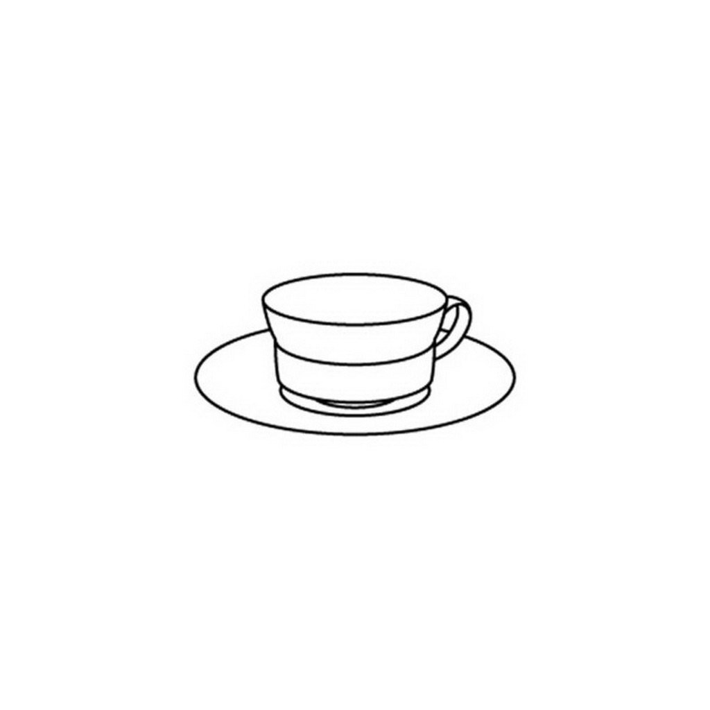 Hering Berlin Soda teacup with saucer Ø104 h57 250ml,Ø180 h22