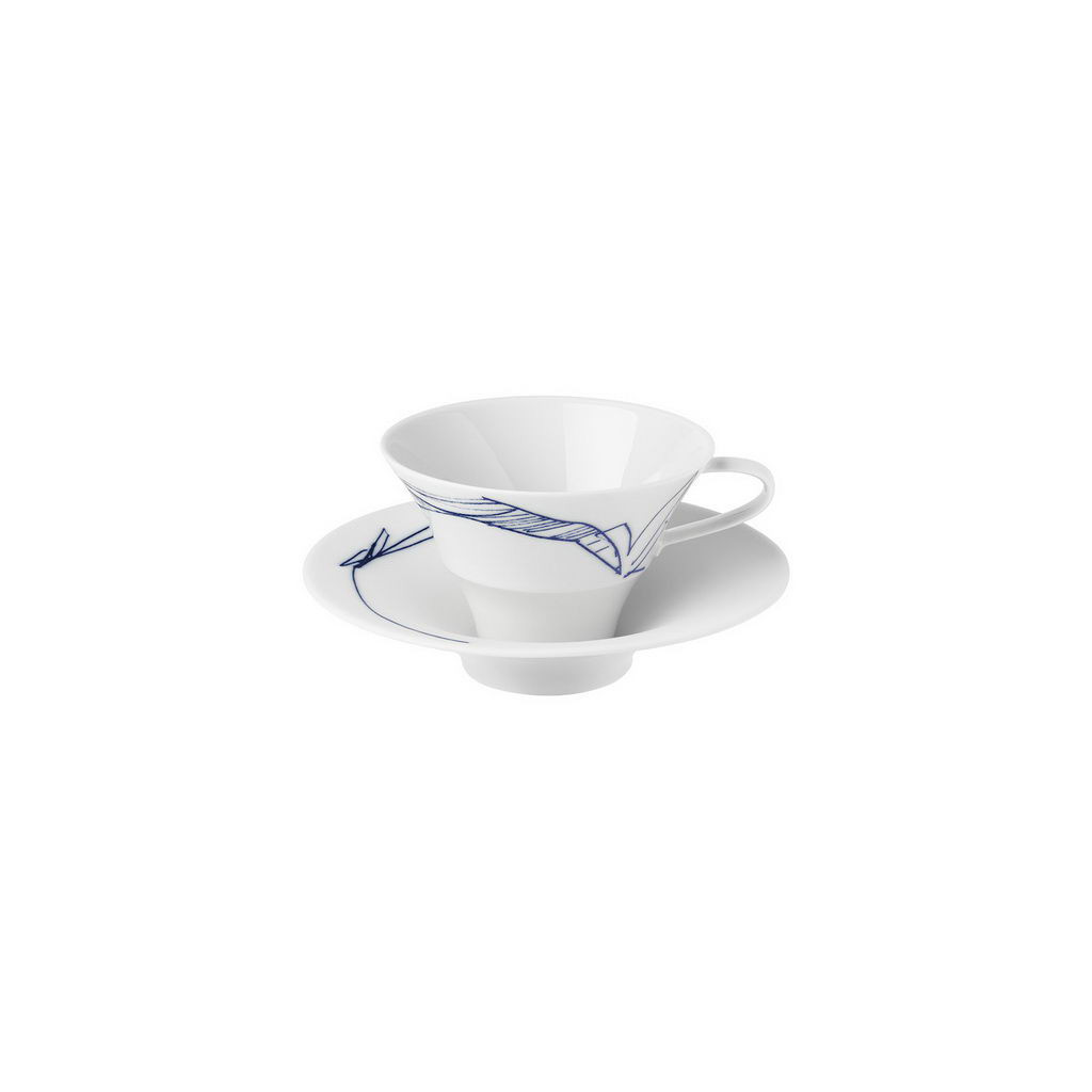 Hering Berlin Granat coffee/tea cup with saucer, conical ø110 h80 170ml,ø165 h40