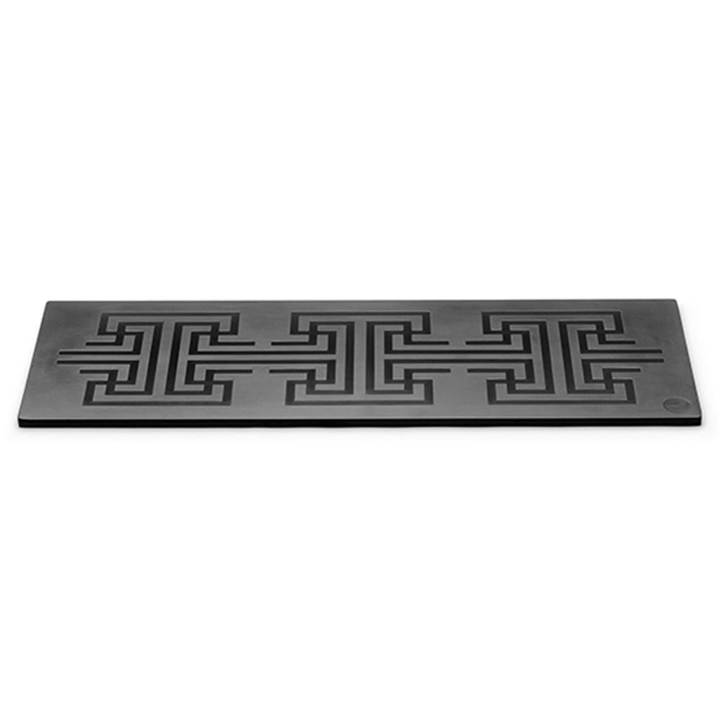 Rosseto Rectangle Black Patterend Melamine Surface, 1 EA