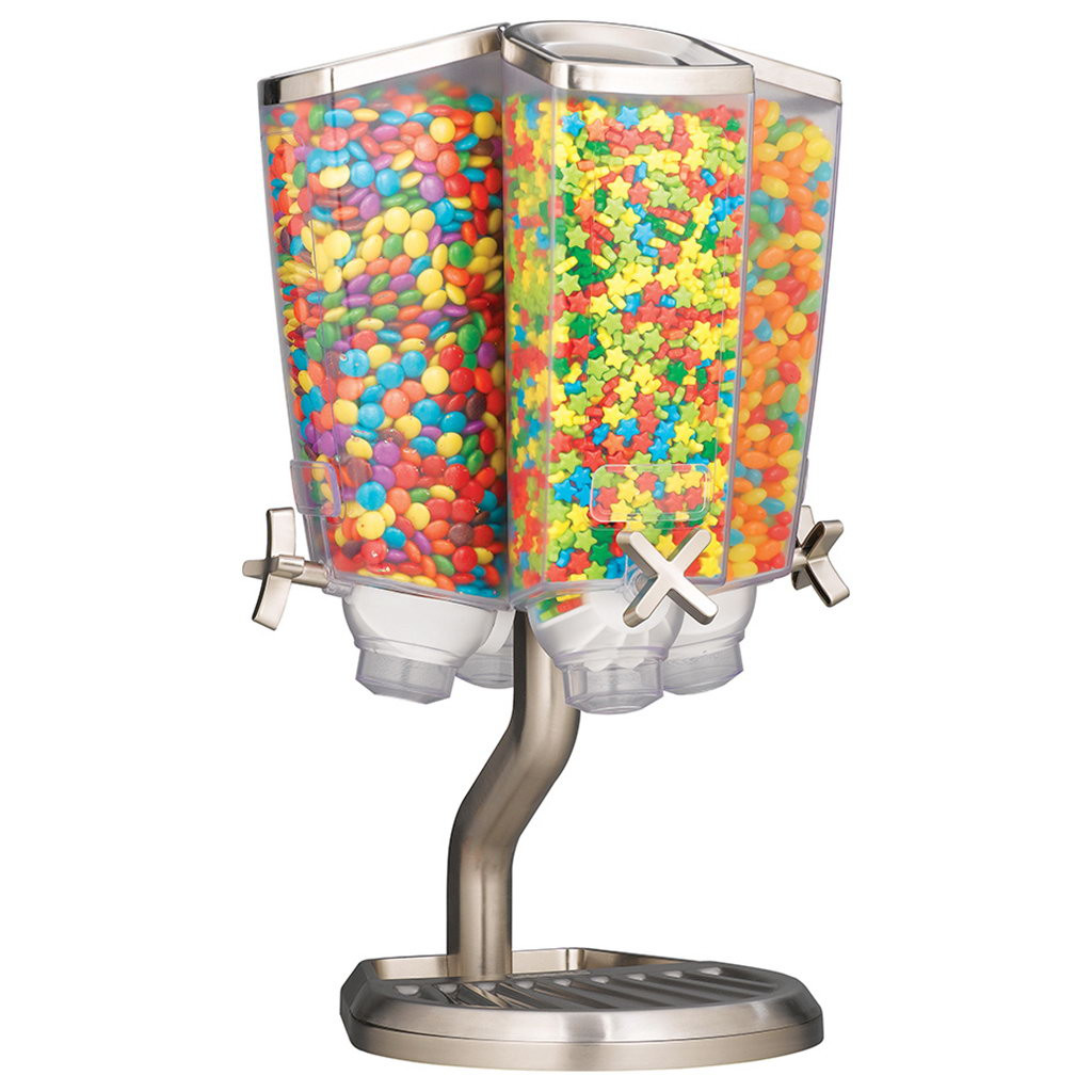 Rosseto EZ-PRO™ C4L 1.3 Gal. 4-Container Tall Carousel Tabletop Dispenser, 1 EA