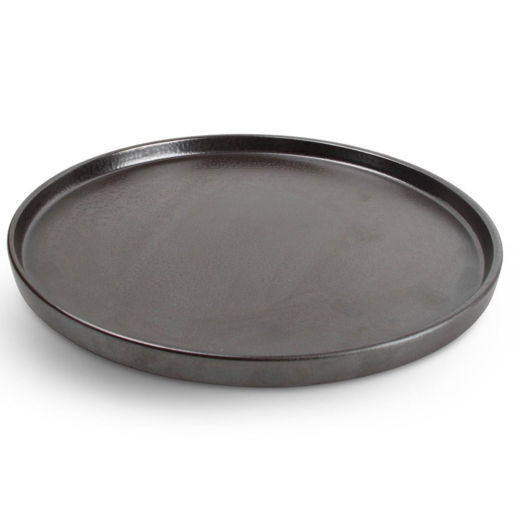 CHIC Plate 28,5xH2cm black Verso