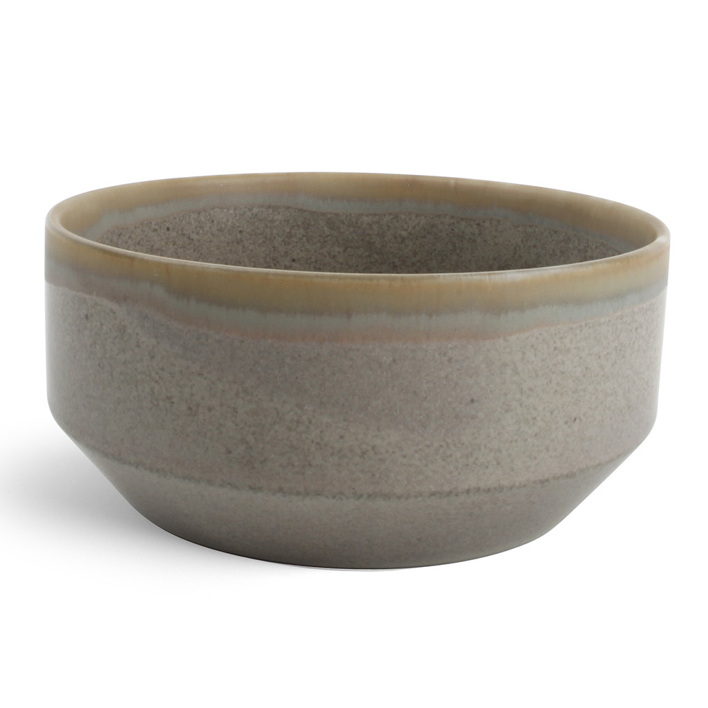 F2D Bowl 14xH6,5cm brown Structo