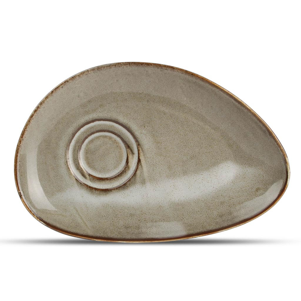 F2D Saucer 20x13cm grey Ceres