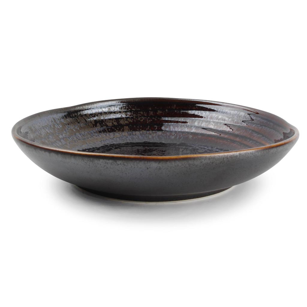 BonBistro Lova Deep plate 20xH3,5cm brown