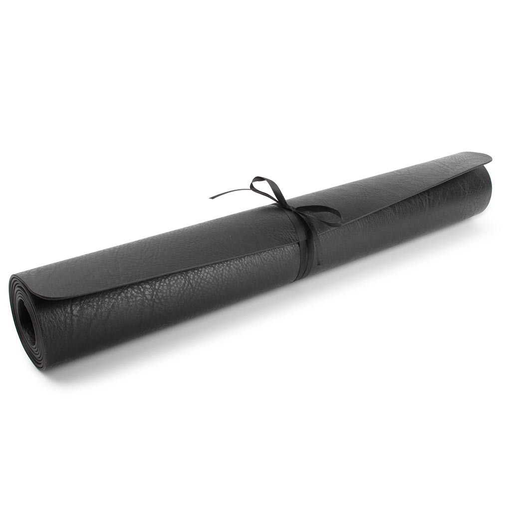 Bonbistro Table runner 135x50cm leather look black Layer