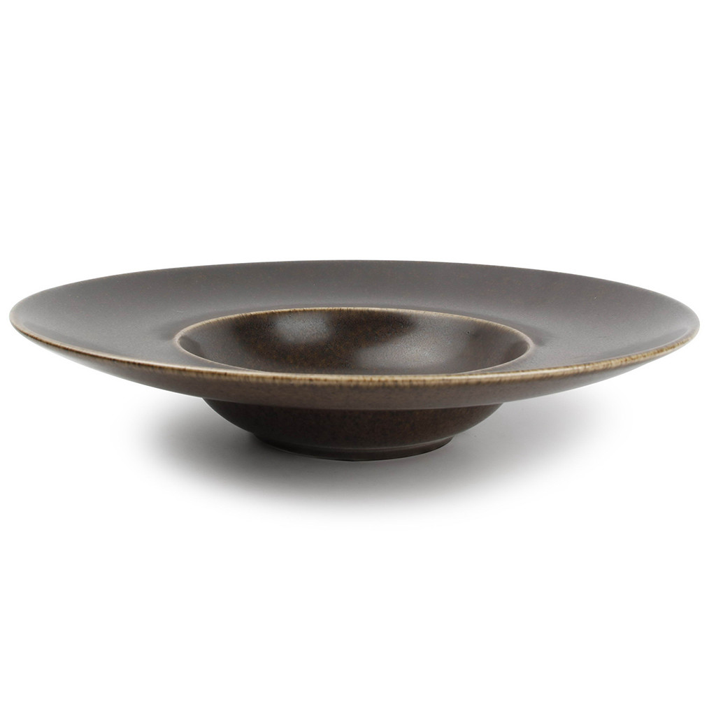 Bonbistro Deep plate 28/15xH5,5cm brown Ash