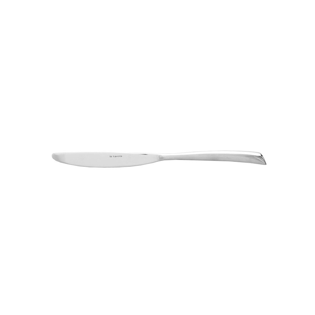La Tavola YUKI Dessert knife, solid handle, serrated blade polished stainless steel