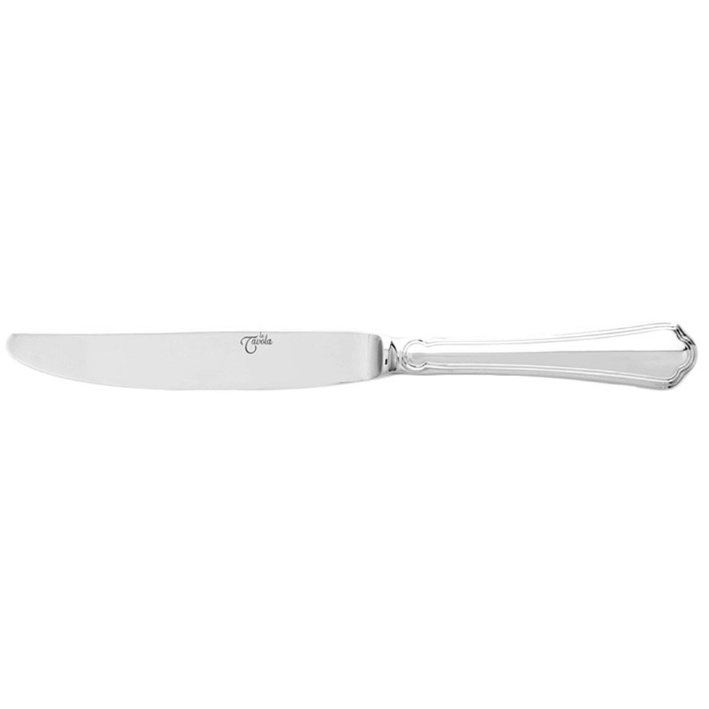 La Tavola TOSCA Table knife, solid handle, serrated blade polished stainless steel