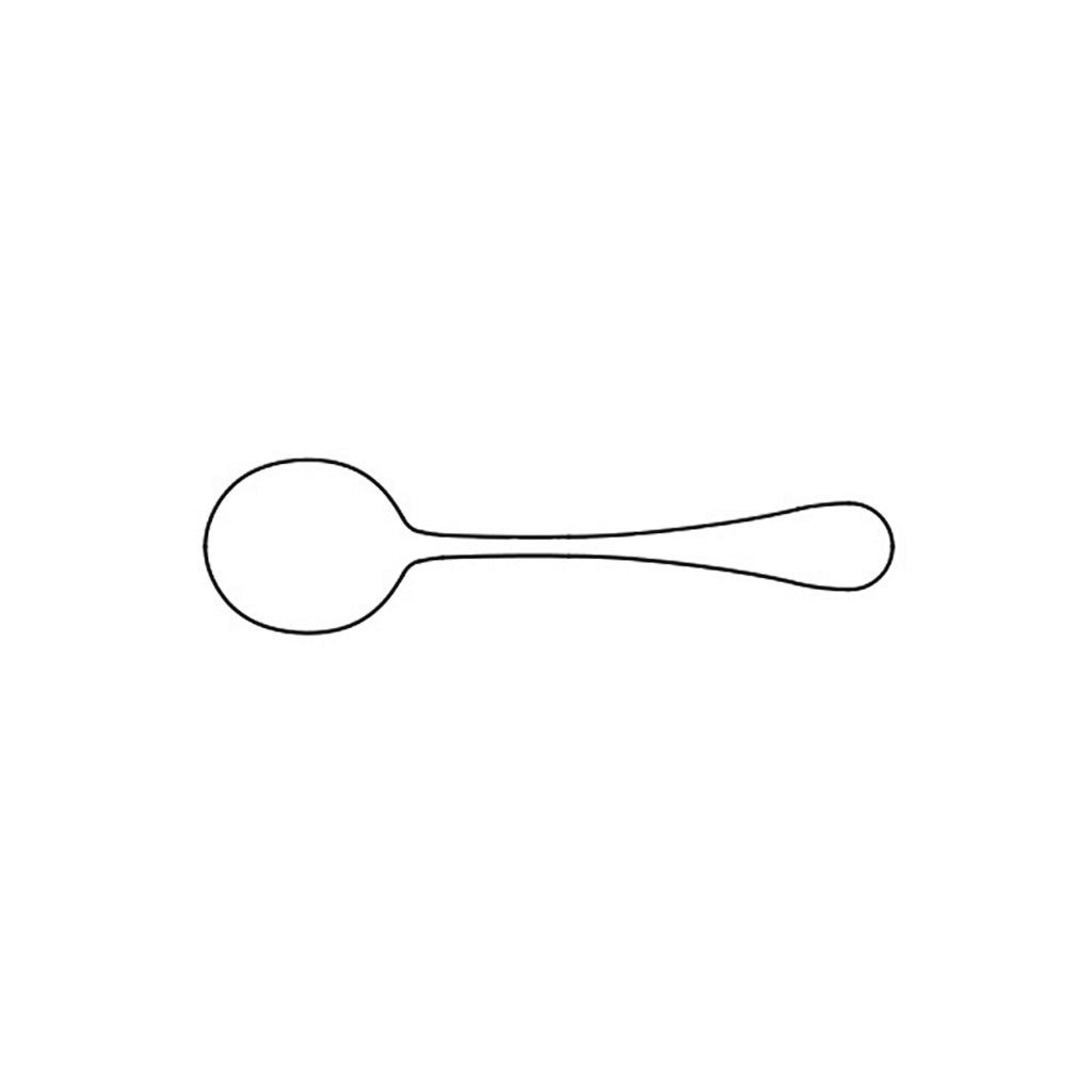 La Tavola NEW WAVE Bouillon/soup spoon matt stainless steel