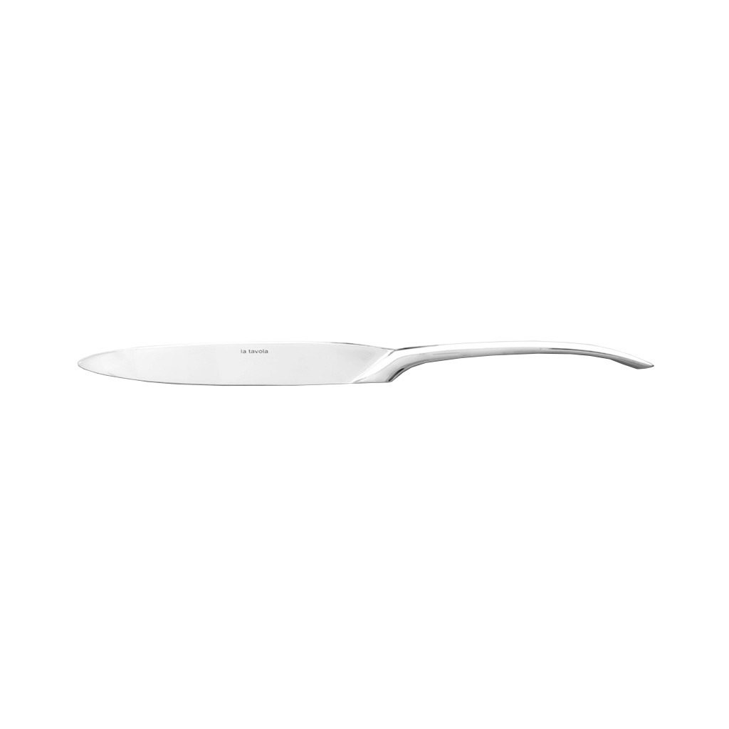 La Tavola NEW WAVE Table knife, solid handle, serrated blade polished stainless steel