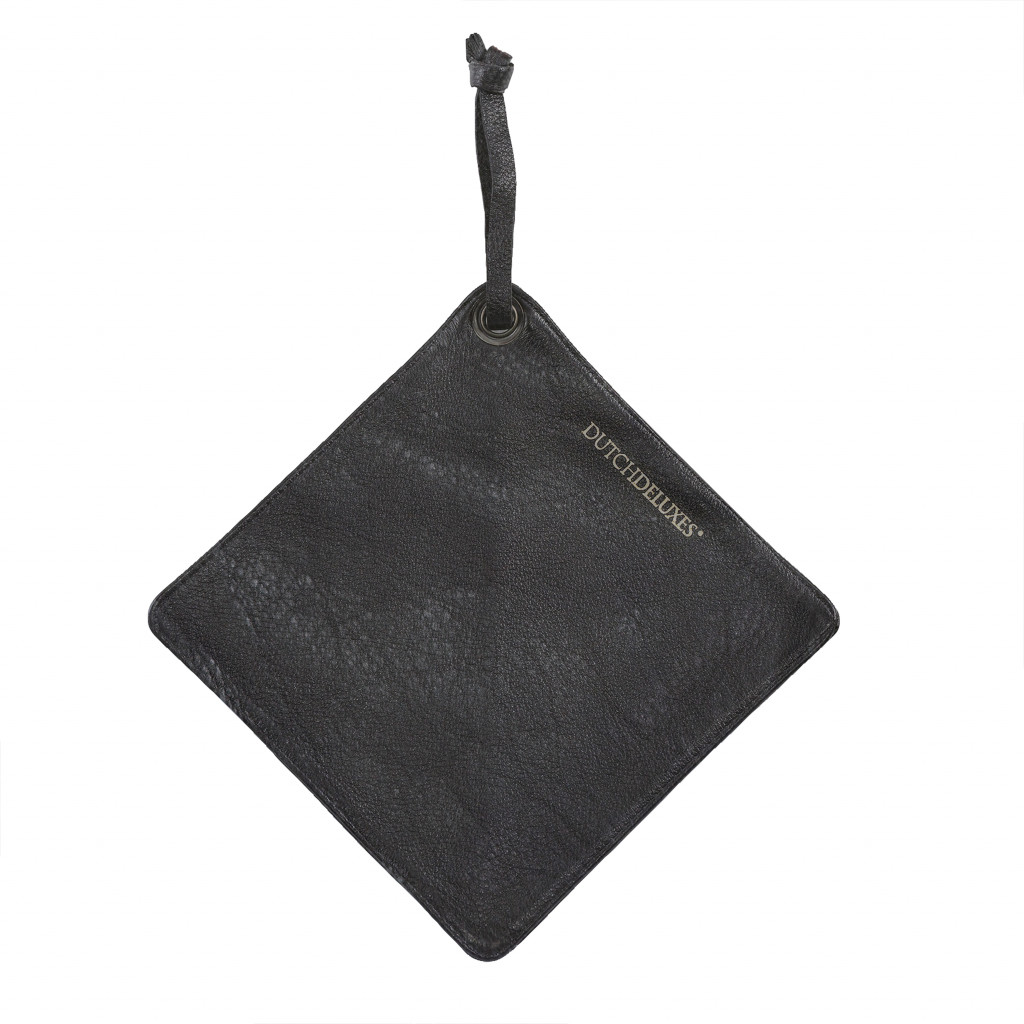 Dutchdeluxes Pot Holder FULL GRAIN LEATHER Vintage Grey