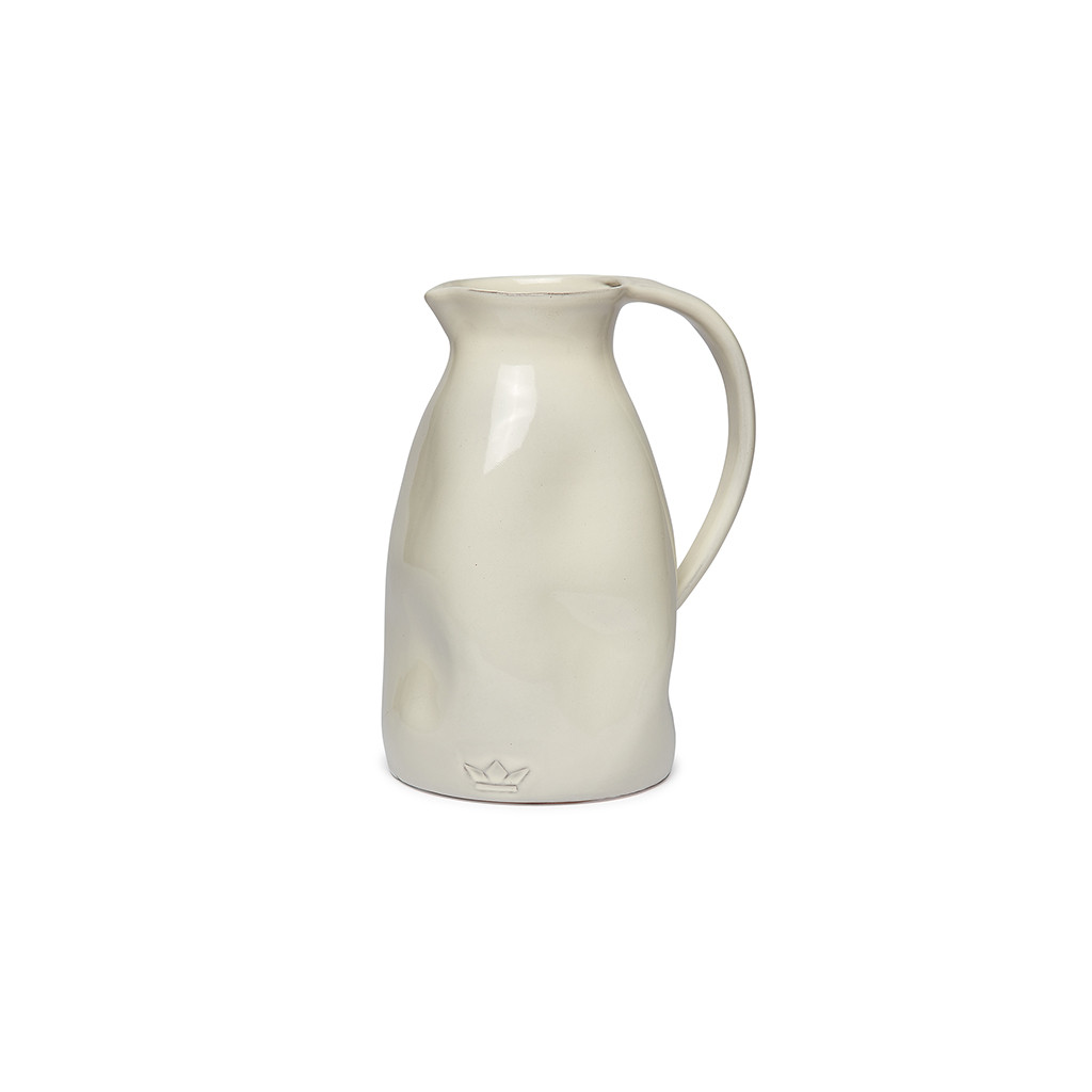 Dutch Deluxes Dented Jug CERAMIC White