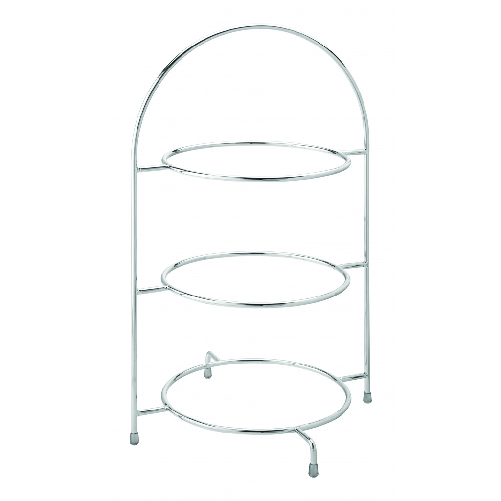 Utopia Chrome 3 Tier Plate Stand 17" (43cm)