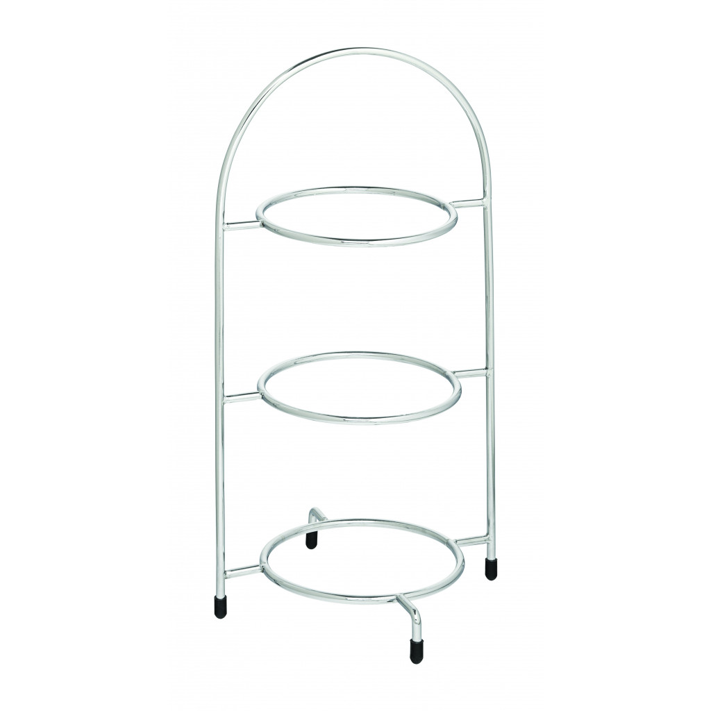 Utopia Chrome 3 Tier Plate Stand 15.5" (39cm)