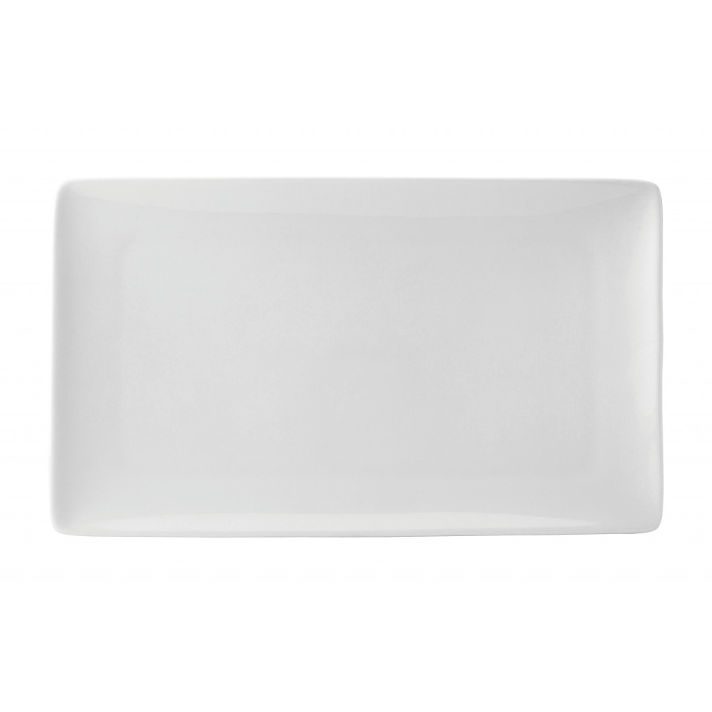 Utopia Pure White Rect Plate 13.75 x 8.25" (35 x 21cm)