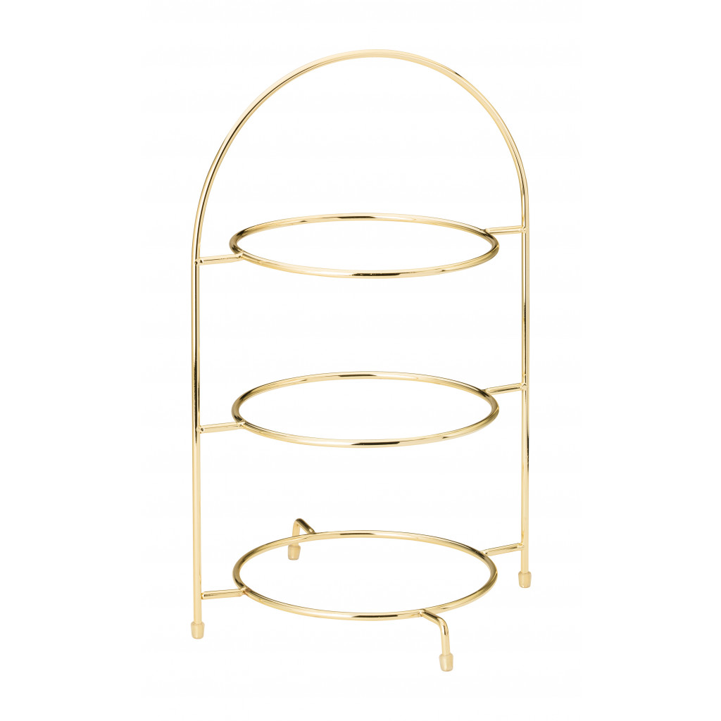 Utopia Gold 3 Tier Plate Stand 17" (43cm)