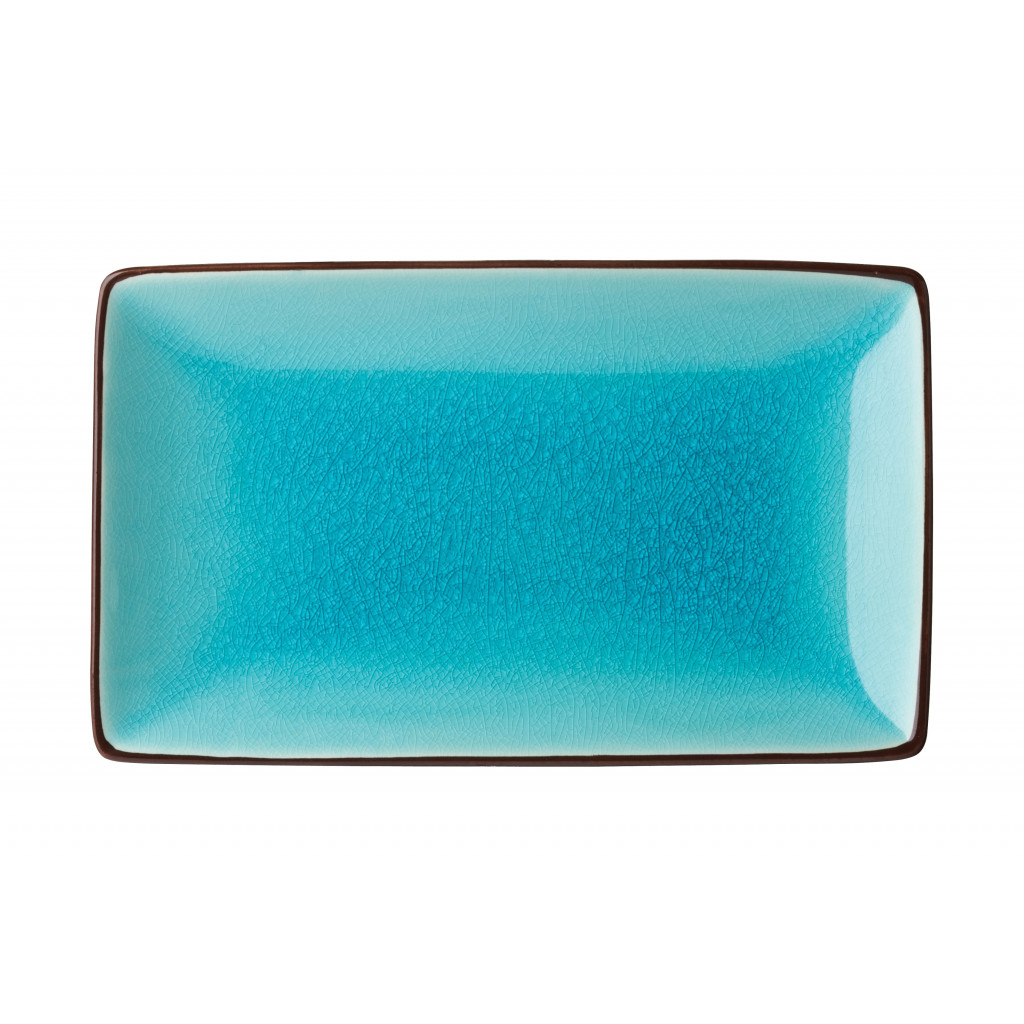 Utopia Aqua Rectangular Plate 8.5 x 5.5" (21 x 14cm)