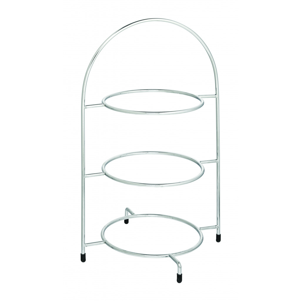 Utopia Chrome 3 Tier Plate Stand 16.5" (42cm)