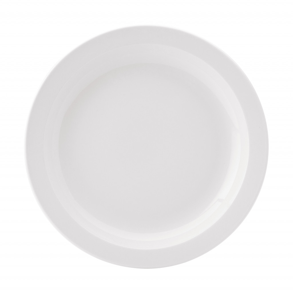 Utopia Pure White Narrow Rim Plate 10" (25.5cm)